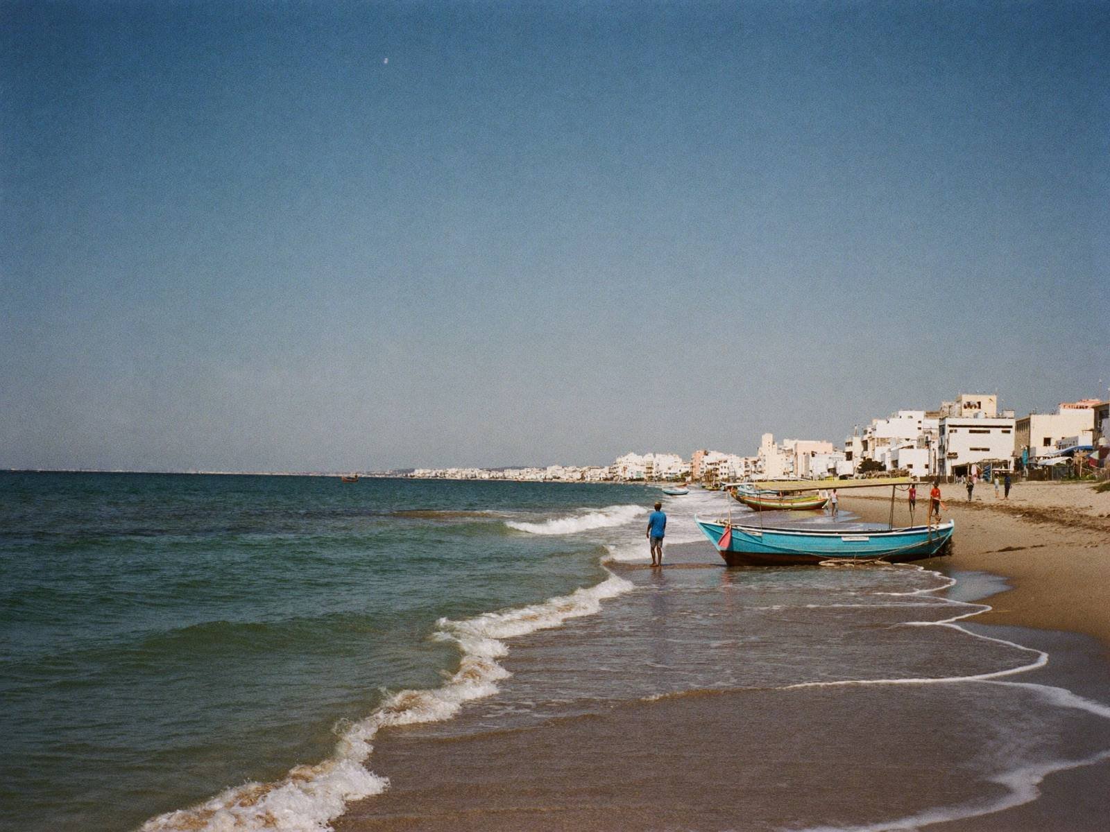 Whitewashed buildings along the Mogadishu coastline